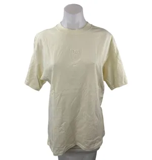 The Nike Tee Women's Yellow Short Sleeve Crew Neck Basic Loose T Shirt Top Sz S thumbnail 1