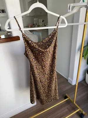 Urban Outfitters cowl neck cheetah slip dress thumbnail 2