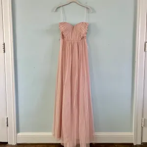 Birdy Grey NWT Christina Convertible Vintage Blush Pink Tulle Maxi Dress thumbnail 10