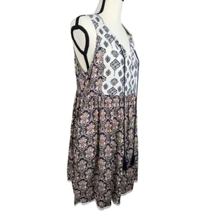 Umgee Sleeveless Floral Festival Mini Swing Dress‎ Size Small NWT thumbnail 4