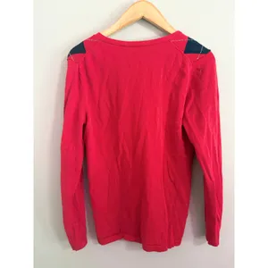 Tommy Hilfiger Women's‎ Red Navy Argyle V Neck Sweater Long Sleeve M thumbnail 6