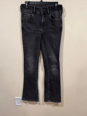 Free People Low Maintenance Mid-Rise Crop Boot Jeans Black Size 29 EUC thumbnail 4