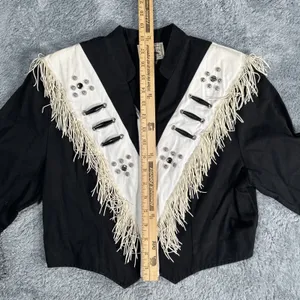 1849 Authentic Ranchwear Shirt Small USA Made Fringe Western Cowgirl Rodeo flaw thumbnail 9