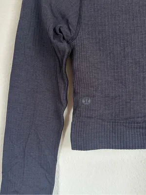 Lululemon Ebb to Street Long Sleeve Ribbed Crop Top thumbnail 4