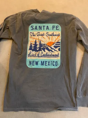 Santa Fe New Mexico Tshirt Gray thumbnail 2