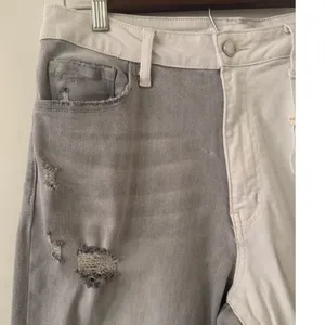 NEW Bohme sz 30 Women Flying Monkey Two Tone Cropped Colorblock Jeans Streetwear thumbnail 11