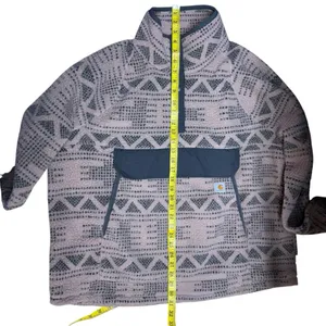 Carhartt T Snap Fleece Sweatshirt Desert Taupe Aztec Women’s XXXL OJ4991-W Pink thumbnail 14