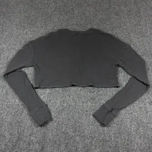 SKIMS Waffle Henley Long Sleeve Crop Top Size XS‎ thumbnail 6