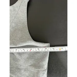 Koral Womens Defense Crop‎ Top Cloud Gray Sports Bra Zipper A6148KS44 Medium NWT thumbnail 9