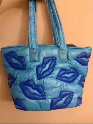 Wildfox blue lips nylon bag thumbnail 1