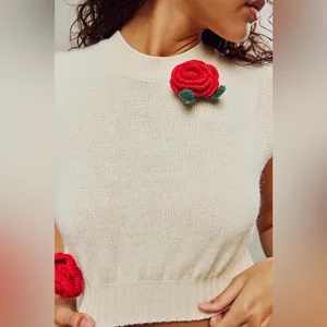 For Love & Lemons Ellie Top Rose Appliqué Sleeveless Vest Size XS x Free People‎ thumbnail 11