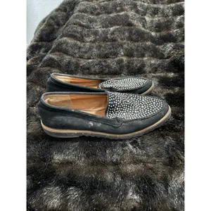 Anne Klein Women’s Black Loafers Size 9.5 stud Dorsey Slip-On Comfort Work Flats thumbnail 4