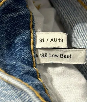 ABrand Denim Women’s Size 31 Ariane Blue Wash 99 Low Rise Boot Cut Jeans thumbnail 8