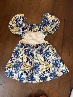 Anthropologie Puff-Sleeve Babydoll Mini Dress Size Large - C11-693 thumbnail 9