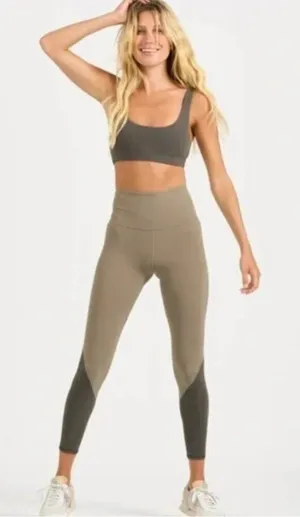 Vuori‎ Tan Grey Studio Color Block High Rise Leggings thumbnail 1