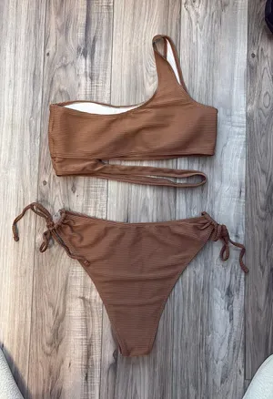 Brown Swimsuit Shein thumbnail 2