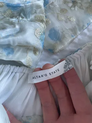 Altar'd State Floral Cropped Blouse thumbnail 7