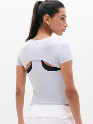 New Athleta S Endurance Racerback Tee Dove Blue Small Regular thumbnail 2