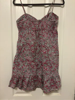 Billabong Purple and Black Paisley Spaghetti Strap Sundress thumbnail 4