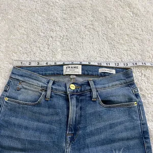 FRAME Le High Straight Raw Ankle Jeans Medium Wash 26 Hippie Casual Teacher thumbnail 4