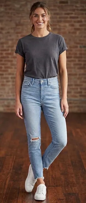 NWOT American Eagle distressed super high-rise jegging stretch light wash 14. thumbnail 1