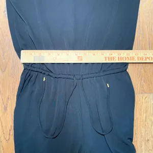 Lauren Ralph Lauren Black Jumpsuit Women's Small Gold Zipper Adjustable Waist thumbnail 10