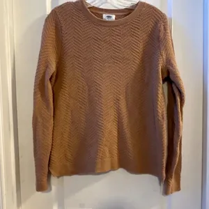 Old Navy Women's XL Tan Textured Knit Long‎ Sleeve Sweater thumbnail 6