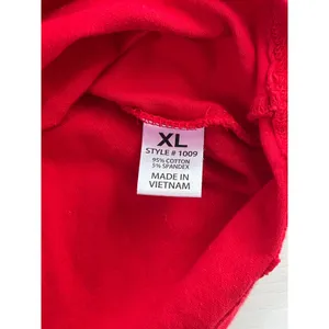 Y2K HATOPANTS‎ Red Ruched Tube Top Strapless Cotton Spandex XL Womens thumbnail 6