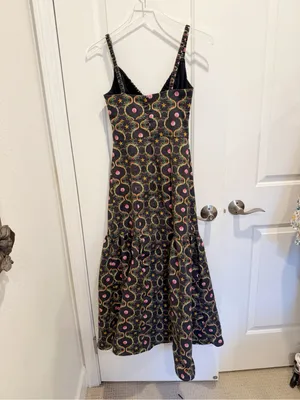 HILL HOUSE HOME Lillie Midi Dress in Cisco Trellis Print size XS thumbnail 8