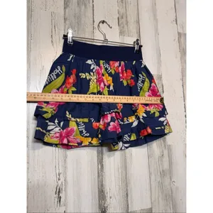Hollister Floral Ruffle Mini Skirt Navy Size S thumbnail 7