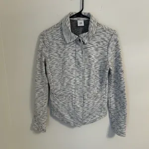 Cabi Neo Moto Sweater Jacket Light Heathered Gray Zip Up Style 5102 Size‎ XS thumbnail 3