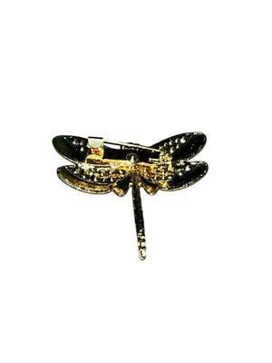 Turquoise Dragonfly Brooch with Gold Accents thumbnail 2