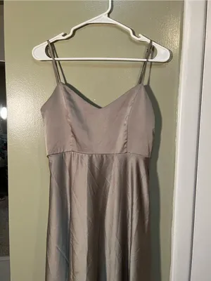 Show Me Your Mumu Women's Size Small Faith Maxi Dress Moss Green‎ Luxe Satin thumbnail 7