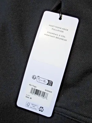 NWT Alo Hazy Mock Neck Pullover in Black Oversized Fleece Sweatshirt M thumbnail 4