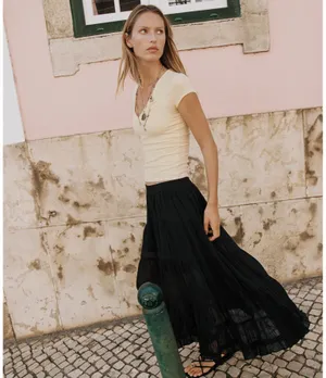 NWT Zara black peasant skirt thumbnail 2