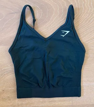 Gymshark Tank Top Size Est XS Dark Green thumbnail 1