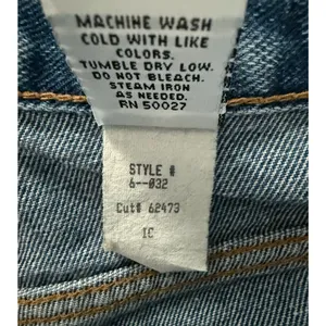 Bill Blass Jeans Womens 26" waist High Rise Mom Blue Cotton Denim Vintage 1990s thumbnail 5