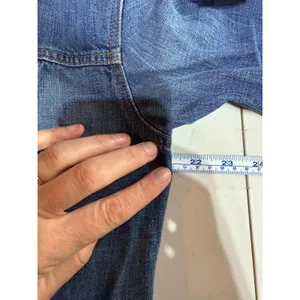 Hudson Emmet Boyfriend Jacket Women Size S Blue Distressed Denim 1/2 Sleeve 90s thumbnail 4