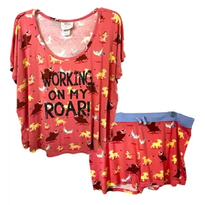 Nite Nite Disney Plus‎ Size 1X Pajama Set Off to Sleep We Go Lion King 1783 thumbnail 2