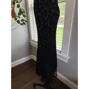 Vintage Sue Wong Nocturne Silk Beaded Assymetric‎ Hem Size 12 90's Y2K thumbnail 5