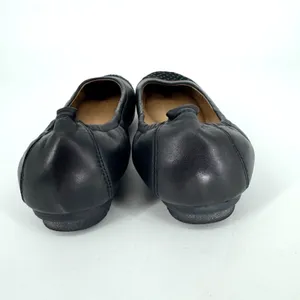 Josef Seibel Pippa Leather Ballet Flats Black Stud‎ Suede Cap Toe Size 36 US 5.5 thumbnail 4