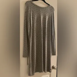 MANGO Gray and Black Polka Dot Sweater dress Size M thumbnail 5