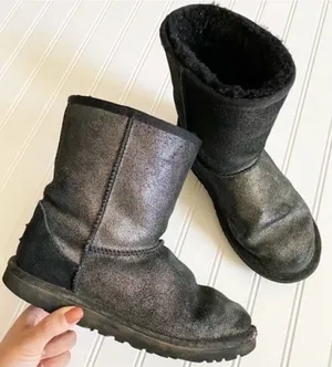 Ugg Boots Size 5 Black K Classic Short Glitter Shimmer Wintercore Vibe Cozy Warm thumbnail 1
