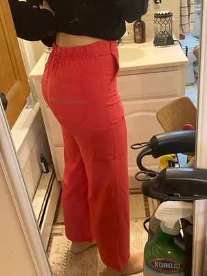 NWOT  Pink Scrub Bottoms thumbnail 2