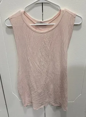 inLUV Pink Oversized Tie Back Muscle Tank thumbnail 1