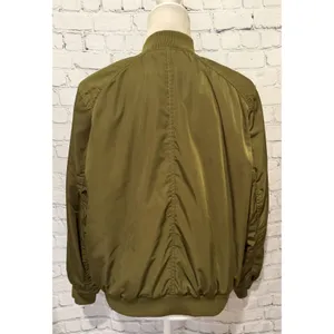 Old Navy Olive Green Zip Up Bomber Jacket Size Large thumbnail 4