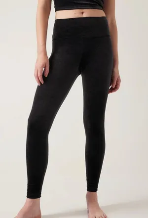 Athleta Elation Velvet Tight Black Medium thumbnail 1