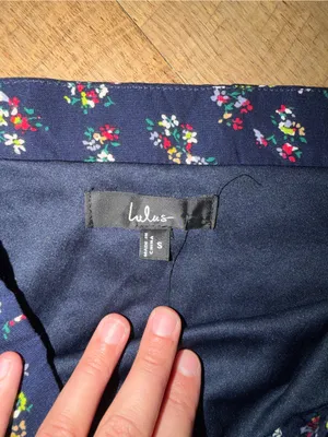 Lulus Bliss Me Navy Blue Floral Print Midi Skirt thumbnail 7