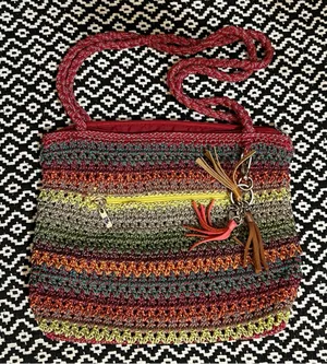 The Sak Lumi Crochet Rainbow Striped Purse thumbnail 1