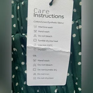 Exlura Women’s High Waist Green White Polka Dot Pleated Midi Swing Skirt Size XL thumbnail 12